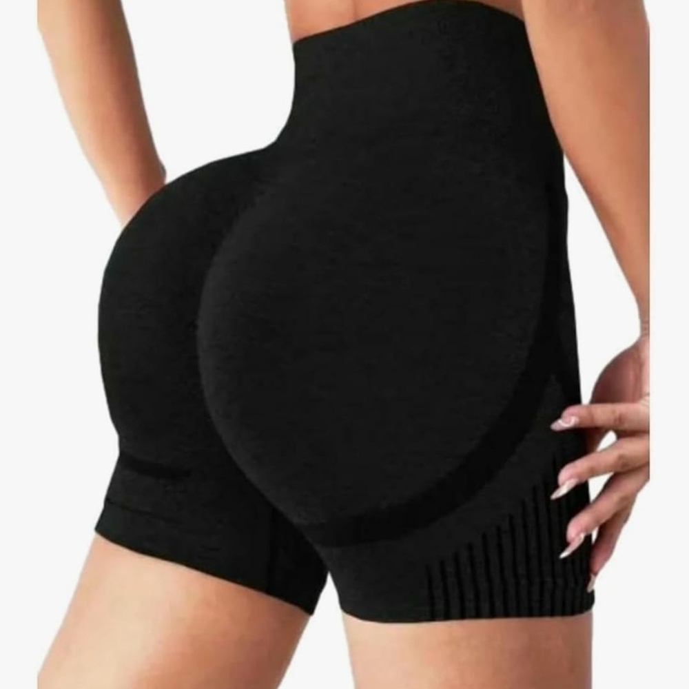High-Waisted Black Women's Shorts